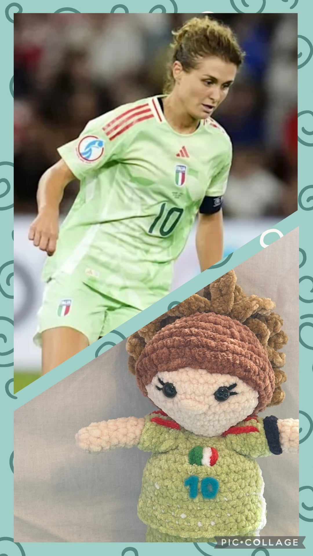 International Women's Footballer Doll