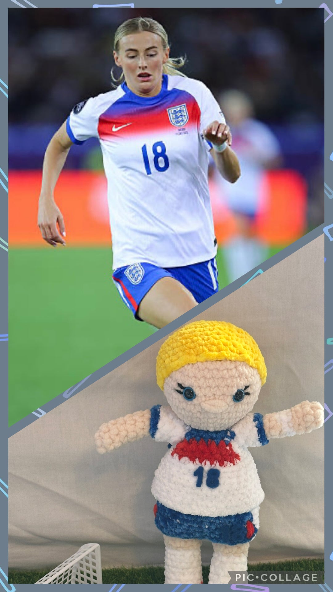 International Women's Footballer Doll
