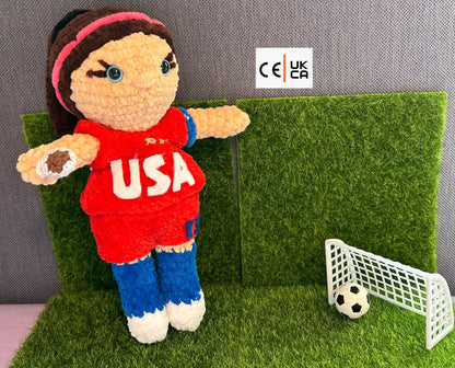 International Women's Footballer Doll