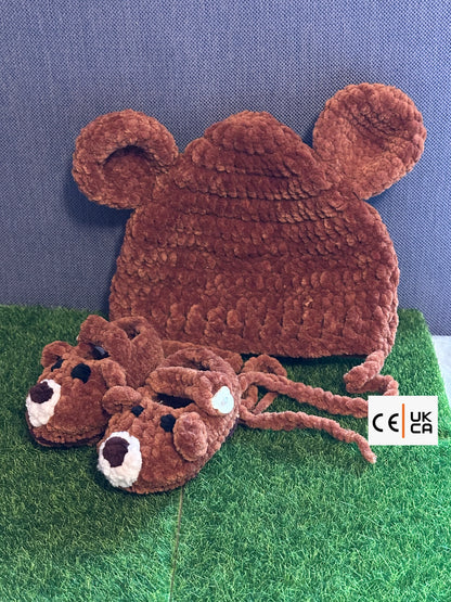 Buddy Bear Bonnet & Booties