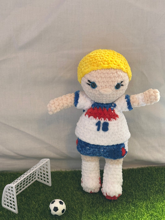 International Women's Footballer Doll