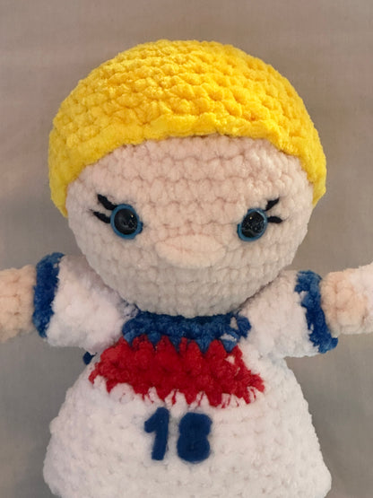 International Women's Footballer Doll