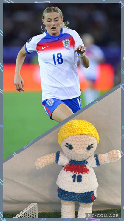 International Women's Footballer Doll